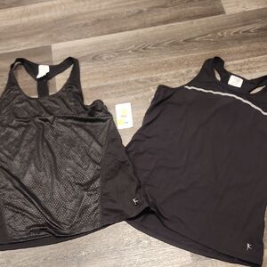 2 NWT SMALL DANSKIN NOW BLACK TANK TOPS